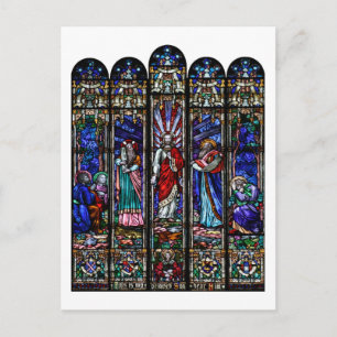 Transfiguration of Jesus Christ Stained Glass Art Postcard