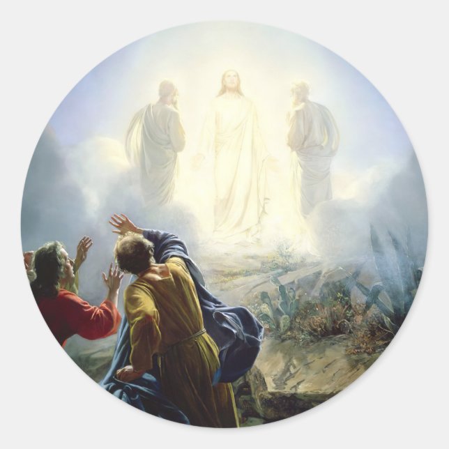 Transfiguration of Jesus, Classic Round Sticker (Front)