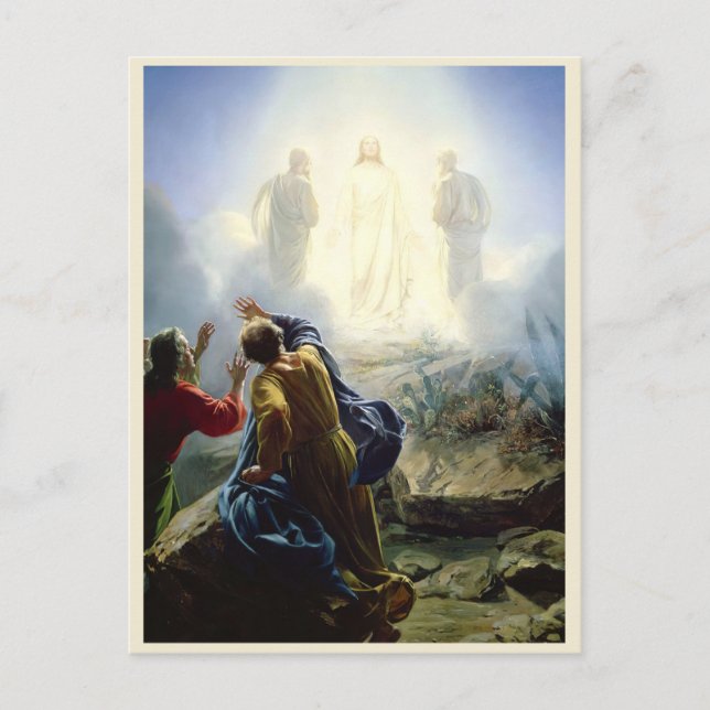 Transfiguration of Jesus, Religious Postcard (Front)