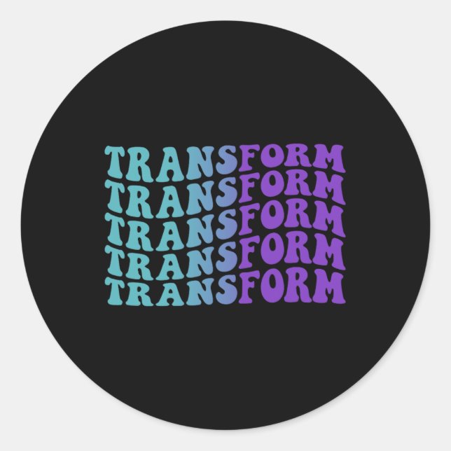 Transform Suicide Prevention Awareness  Classic Round Sticker (Front)