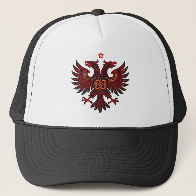 Transform your living space with this bold and mea trucker hat (Front)