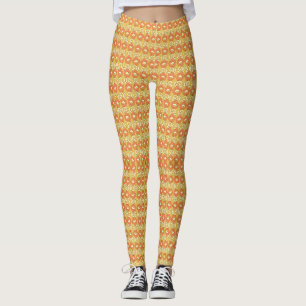 Transform Your Space Stunning Orange and Yellow  Leggings