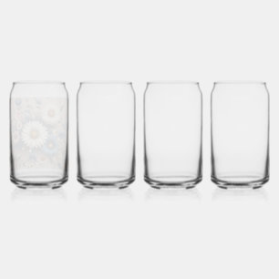 Transform Your Space with Elegant Daisy Floral Can Glass