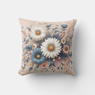 Transform Your Space with Elegant Daisy Floral Cushion