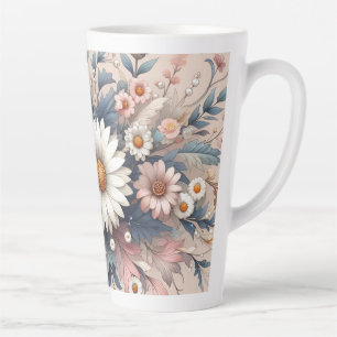 Transform Your Space with Elegant Daisy Floral Latte Mug