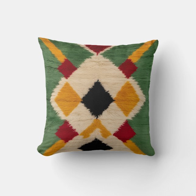Transform Your Space with Green Kilim Pillows (Front)