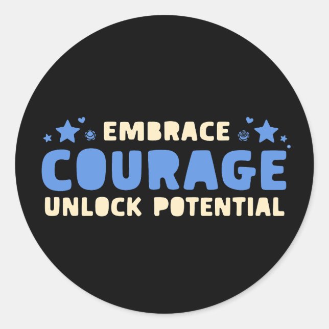 Transform Your Space with Inspiring Classic Round Sticker (Front)