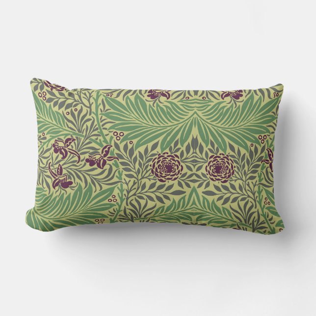 Transform Your Space with Seamless Floral Patterns Lumbar Cushion (Front)