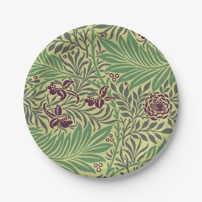 Transform Your Space with Seamless Floral Patterns Paper Plate (Front)