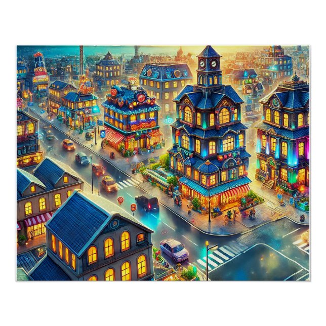 🏙️ Transform Your Space with the Charm Urban Life Poster (Front)