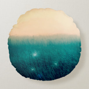 Transformation grunge texture sun round cushion
