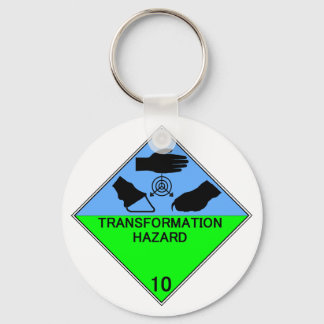 Transformation Hazard Keychain