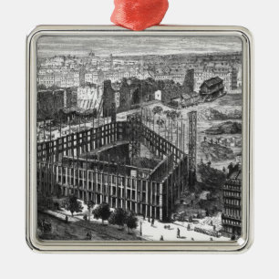 Transformation of Paris: Building in 1861 Metal Ornament