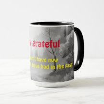 Transformational mantra I am grateful for - black 