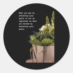 Transformative Journey Inspirational Quote Art Classic Round Sticker