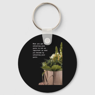 Transformative Journey Inspirational Quote Art  Key Ring