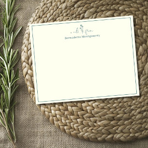 Transformative Teal Dandelion Stationery Note Card