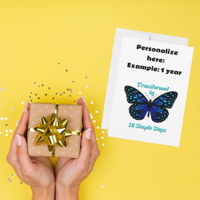 Transformed by 12 Simple Steps, AA, NA, Al-Anon  Holiday Card (Creator Uploaded)