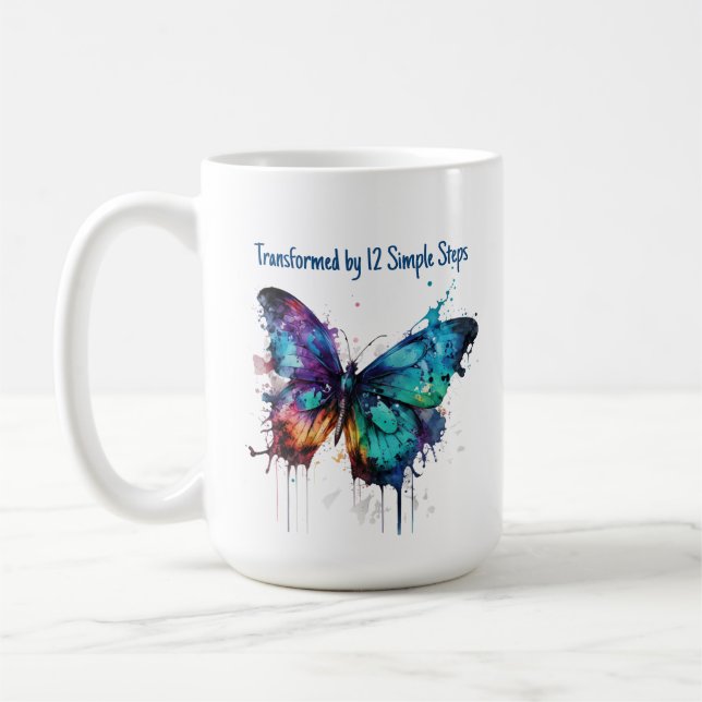 Transformed by 12 Simple Steps Coffee Mug (Left)