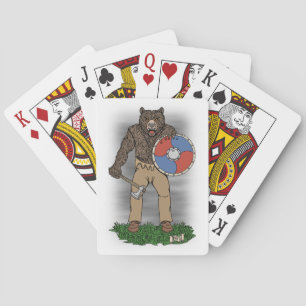 Transformed Viking Berserker or Werebear Playing Cards