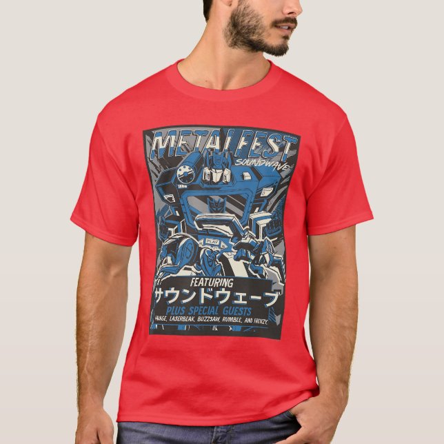 Transformers Metal Fest Soundwave Comic Style Post T-Shirt (Front)