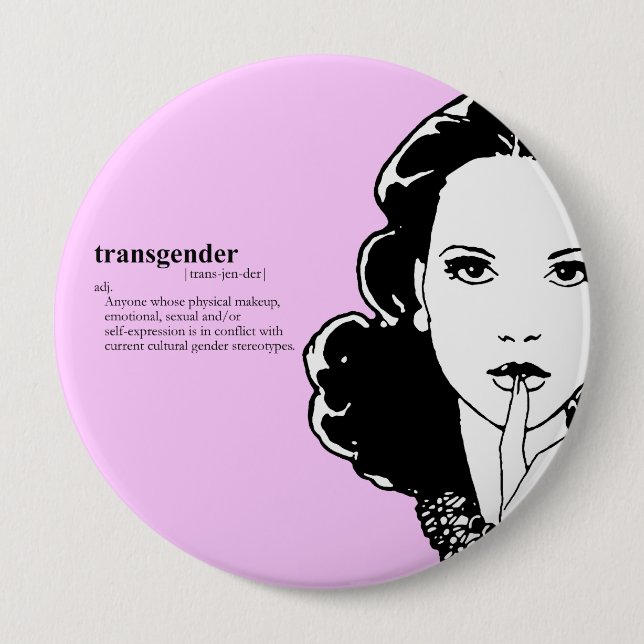 TRANSGENDER 10 CM ROUND BADGE (Front)
