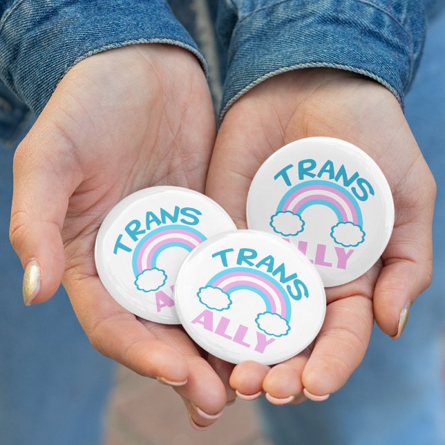 Transgender Ally 6 Cm Round Badge (Creator Uploaded)