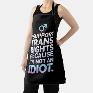 Transgender Ally Trans Pride Flag Support  Apron