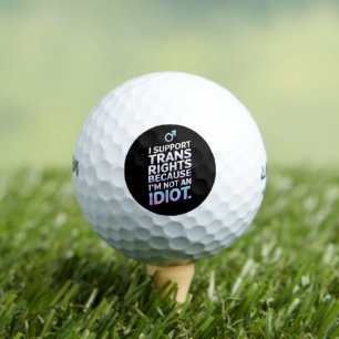 Transgender Ally Trans Pride Flag Support Golf Balls