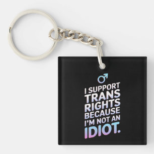 Transgender Ally Trans Pride Flag Support  Key Ring