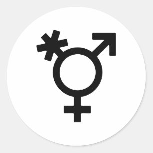 Transgender Alternative Gender Symbol Classic Round Sticker