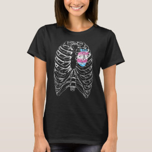 Transgender Anatomical Heart Ribcage Trans Pride H T-Shirt