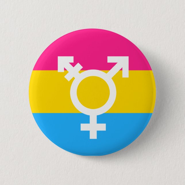 Transgender and Pan Pride Flag Button (Front)