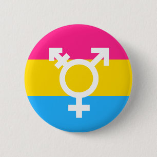 Transgender and Pan Pride Flag Button
