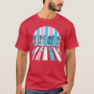Transgender Astronaut LGBT-Q Space-man Moon Trans  T-Shirt