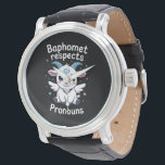 Transgender Baphomet Respects Pronouns Trans Pride Watch<br><div class="desc">Transgender Baphomet Respects Pronouns Trans Pride</div>