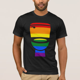 TRANSGENDER BATHROOMS - LGBT Restroom Rights, Flag T-Shirt