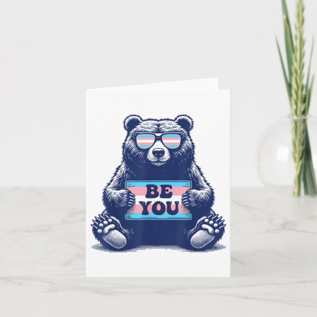 Transgender Be You Trans Pride M2f F2m  Card (Front)