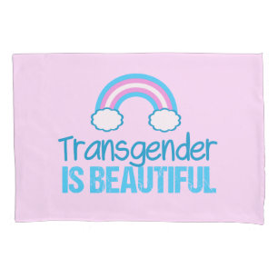 Transgender Beautiful Rainbow Pillowcase