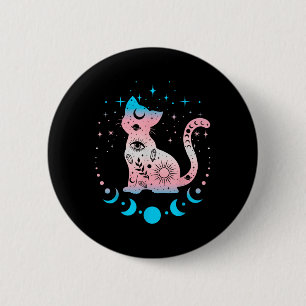 Transgender Cat Astrology Celestial Lgbt Pride Tra 6 Cm Round Badge