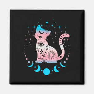 Transgender Cat Astrology Celestial Lgbt Pride Tra Magnet