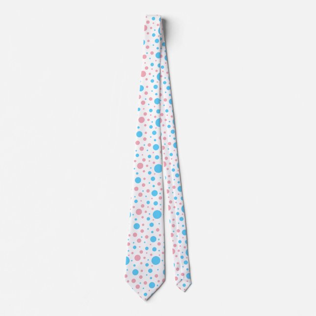 Transgender Colour Polka Dots Tie (Front)