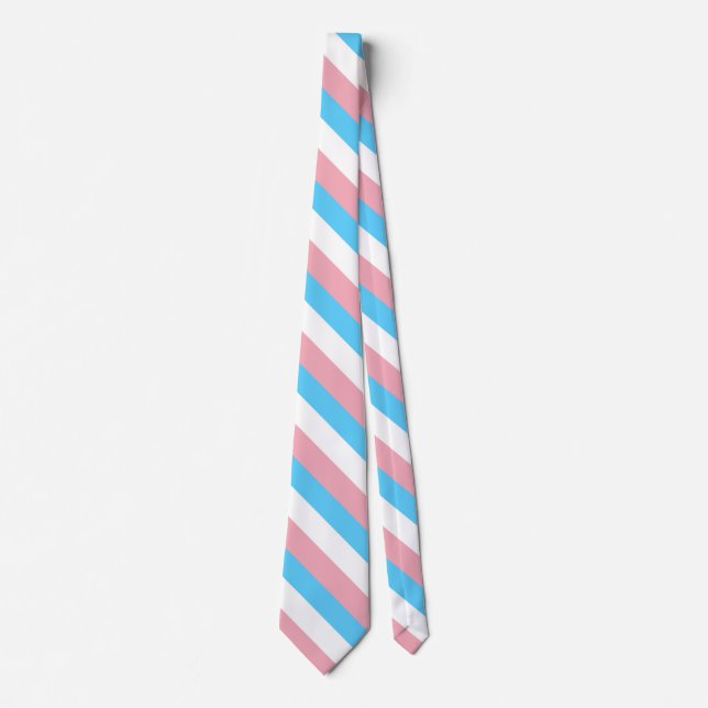 Transgender colours diagonal lines  tie (Front)