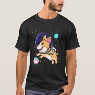 Transgender Corgi In Space Trans Pride T-Shirt