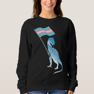 Transgender Dinosaur Trans Pride Lgbt Pride Flag P Sweatshirt