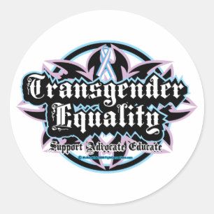 Transgender Equality Tribal Classic Round Sticker