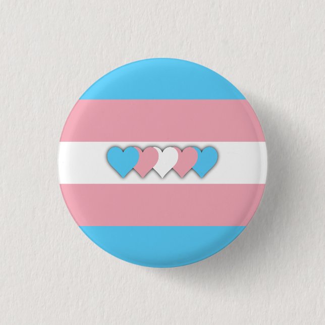 Transgender flag button (Front)