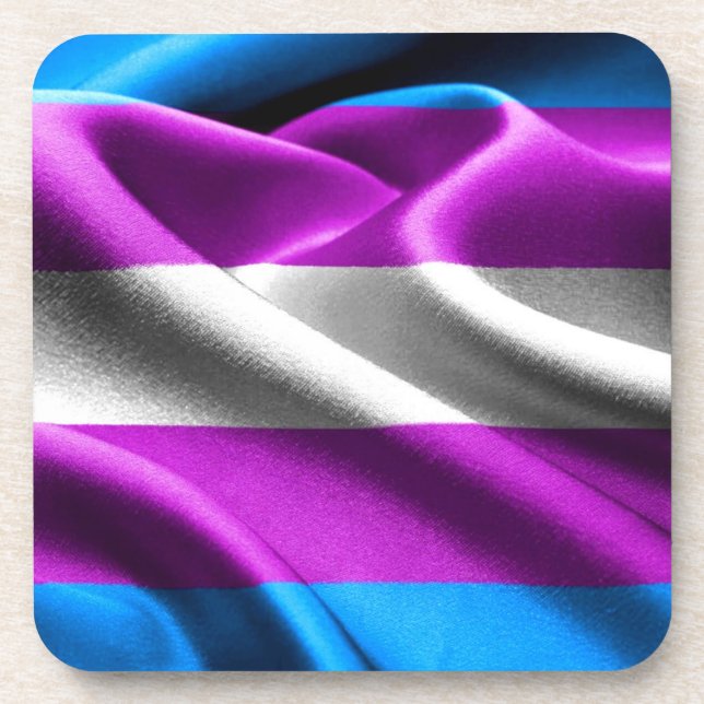 Transgender Flag Coaster (Front)