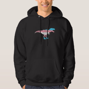 Transgender Flag Dino Rex Straight Lgbtq Gay Pride Hoodie