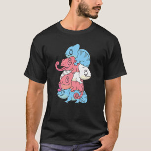 Transgender Flag Gender Pride Lgbtq Chameleon T-Shirt